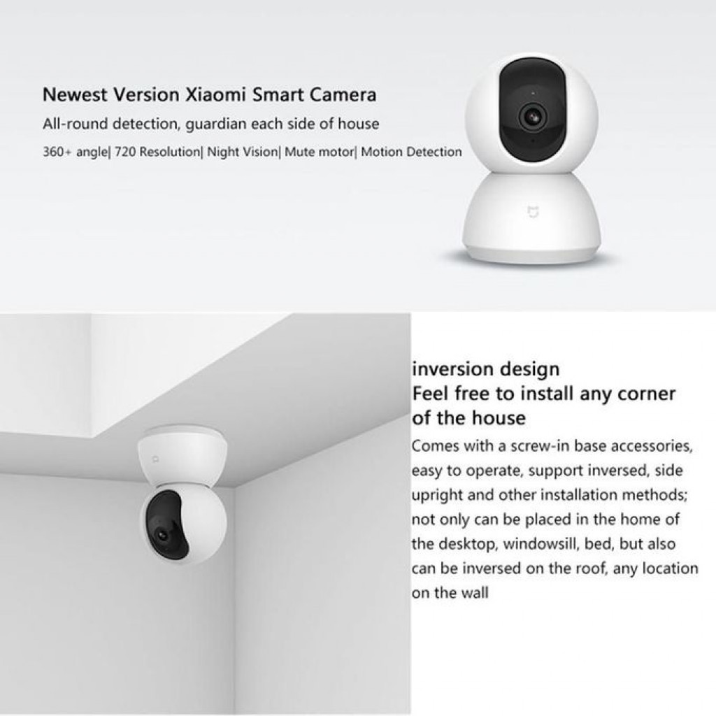 Xiaomi Mi Home Security Camera 360° 1080p Videos - White Xiaomi Mi Home Security Camera 360° 1080p Videos - White