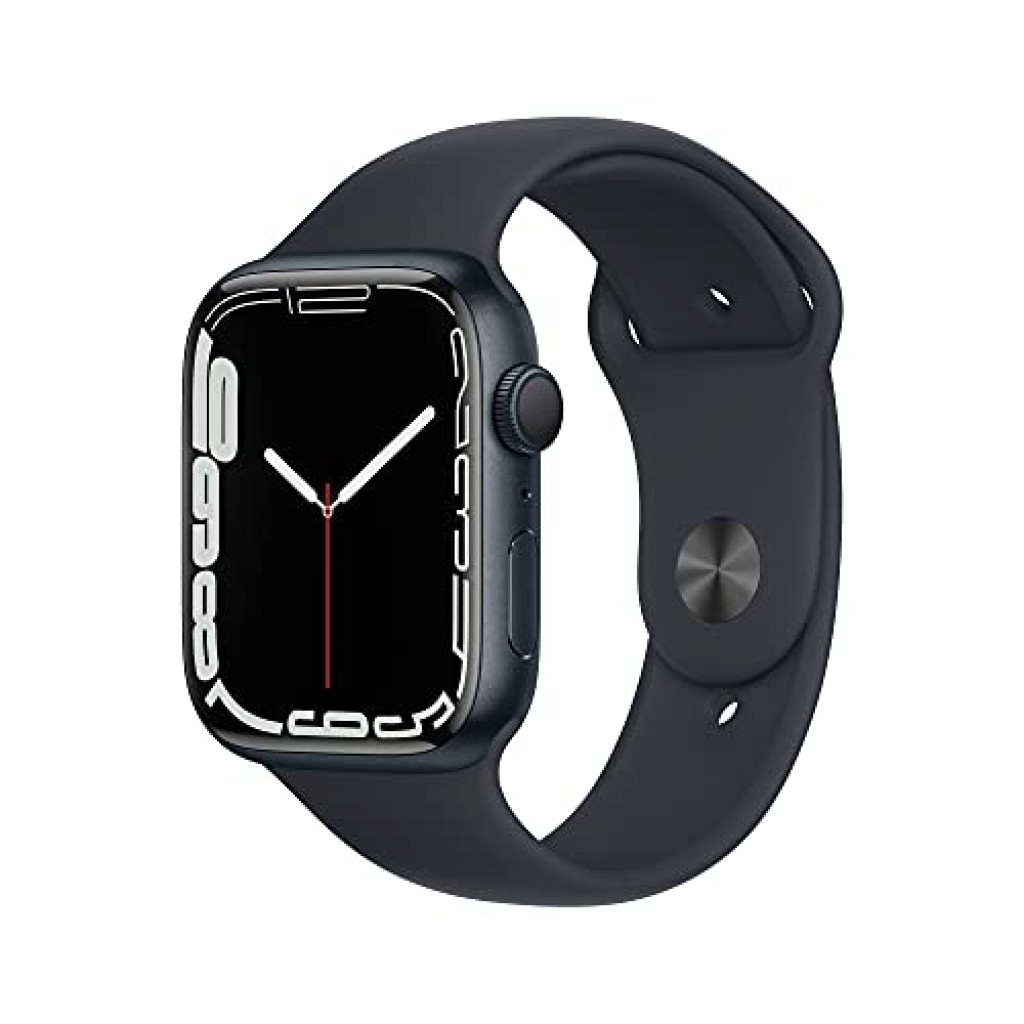 Apple Watch Series 7 GPS, 41mm Midnight Aluminium Case with Midnight Sport Band - Regular