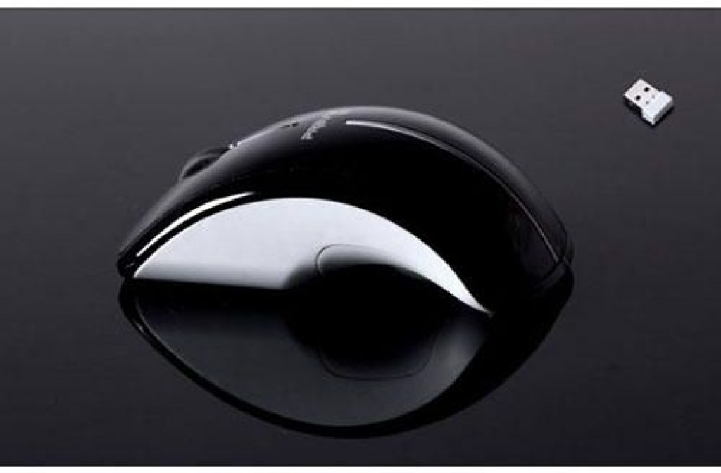 Curvy Mini Wireless Office Keyboard + Mouse Combo, En. , Black, KM818