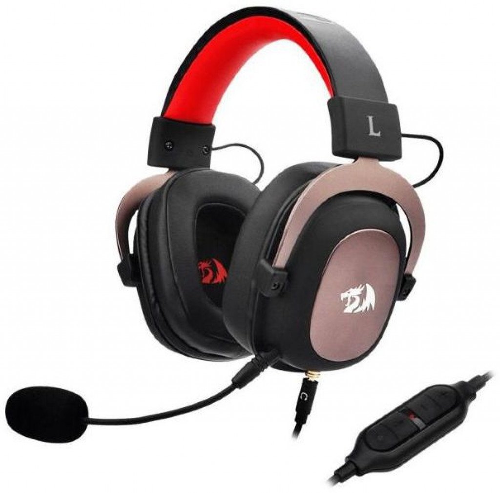 Redragon H510 Zeus Gaming Headset - 7.1 Surround Sound - Memory Foam Ear Pads - 53MM Drivers - Detachable Microphone - Works with PC/PS4