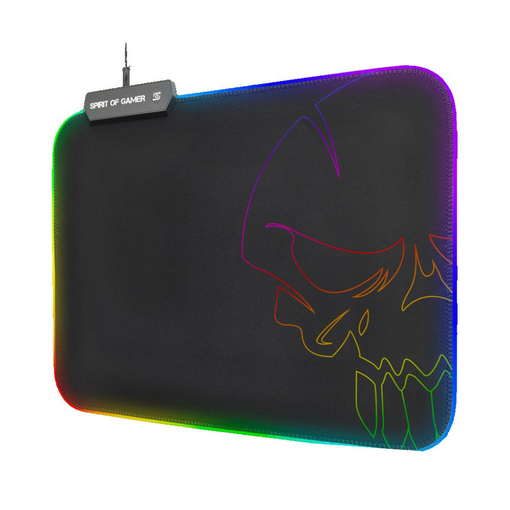 Spirit Of Gamer Skull RGB Gaming Mouse Pad - Medium Size