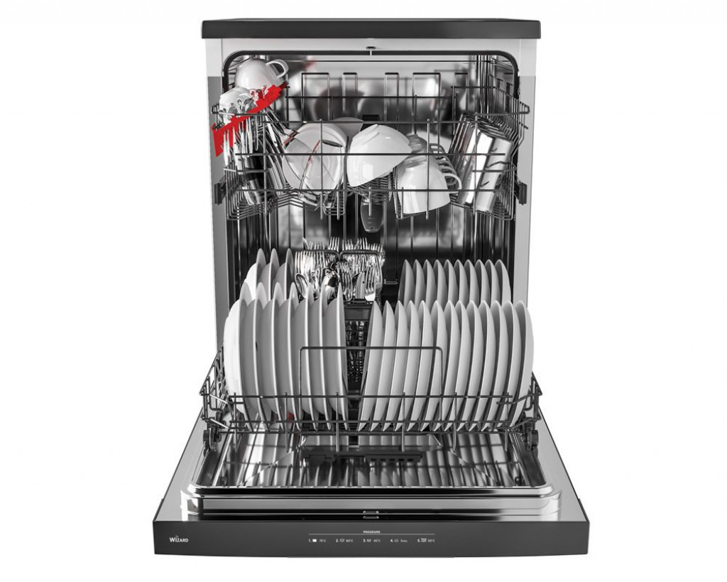 Hoover HDPN1L360PA-EGY Digital Touch Display Dishwasher, Wi-Fi, Steam Function