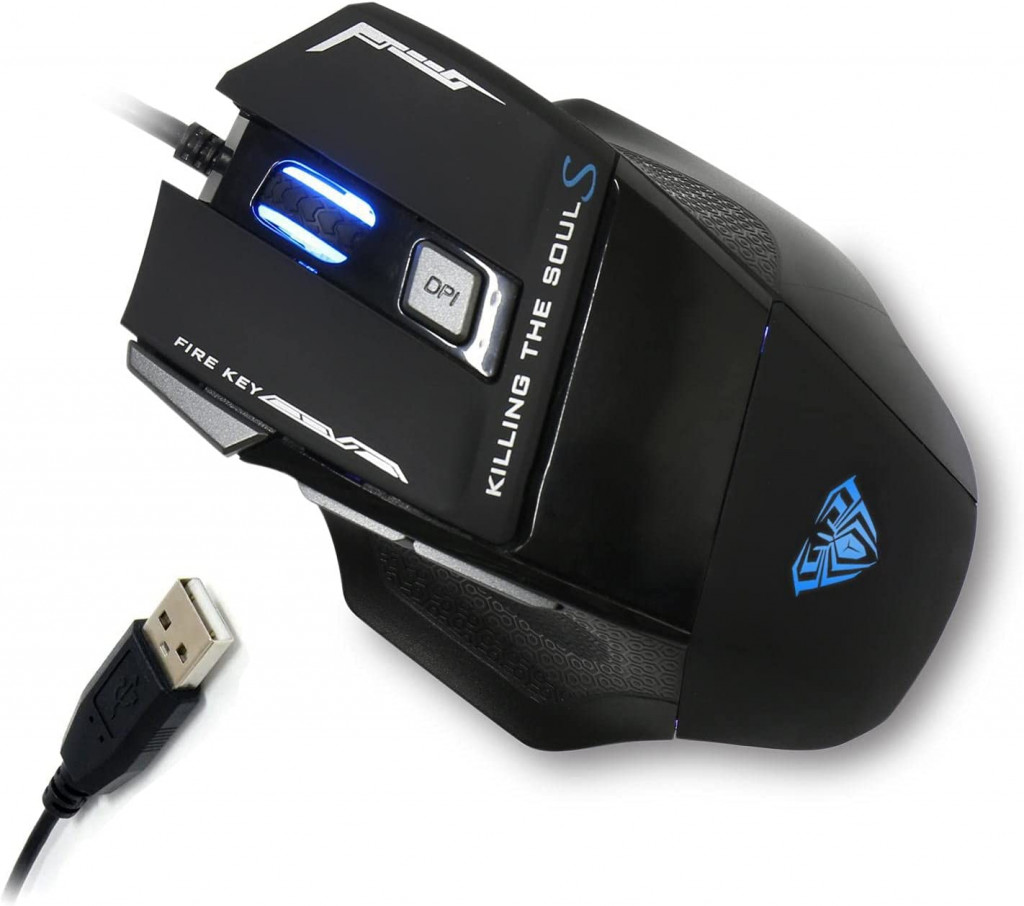 Aula S12 Killing the soul Programmable USB Gaming Mouse With LED Lights