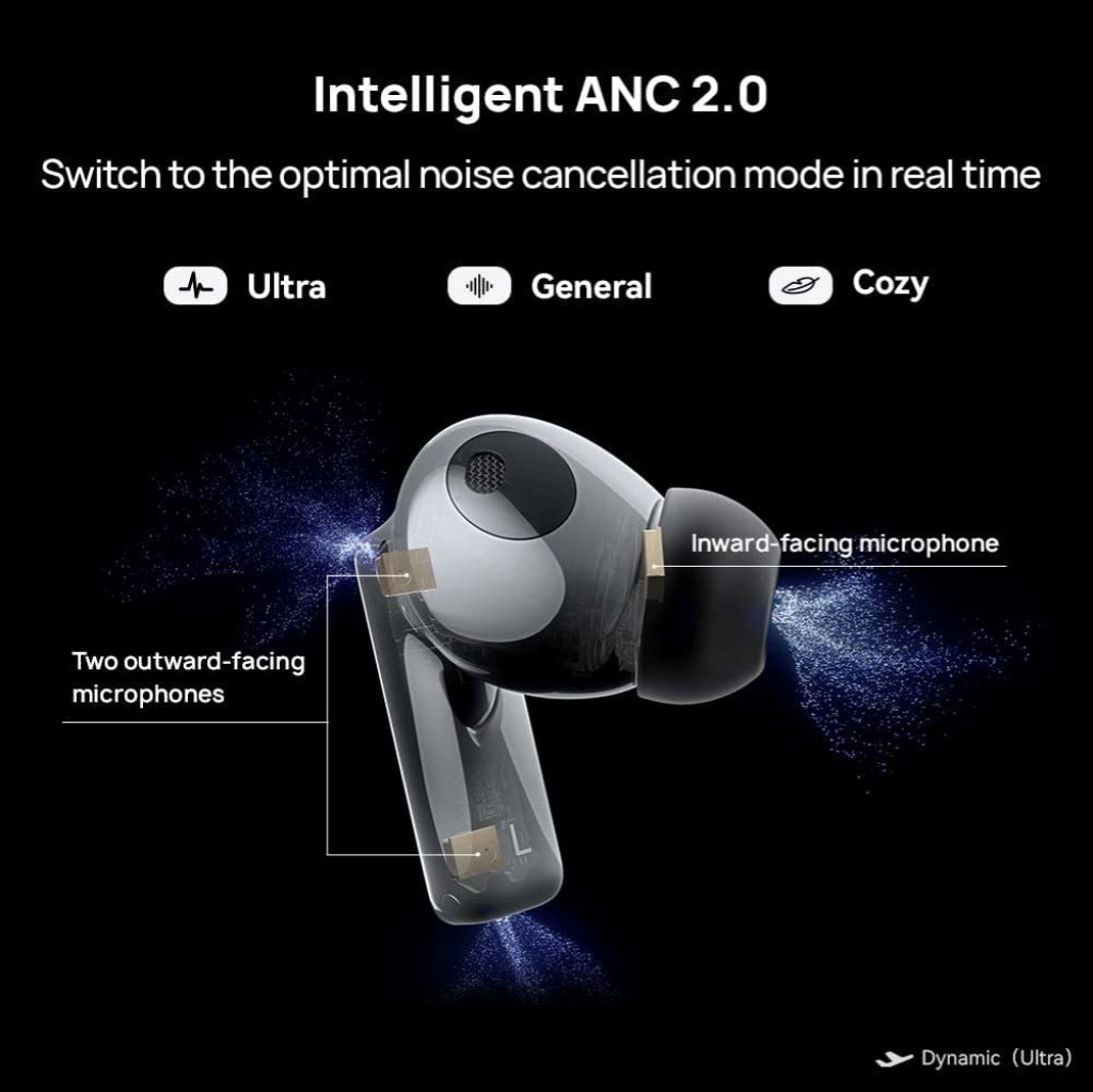 Huawei Freebuds Pro 2, Dual Speaker True Sound, Pure Voice, Intelligent Anc 2.0, Triple Adaptive Eq, Dual Device Connection, Silver Frost, 55035845,